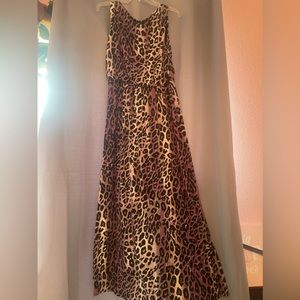 Used sz large, purple animal print dress by Robbie Bee